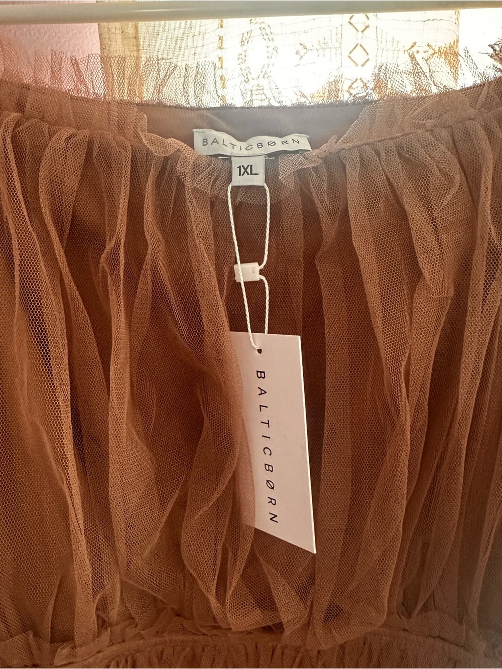 Baltic Born Brown Layered Tulle Midi Dress - Picture 3 of 3